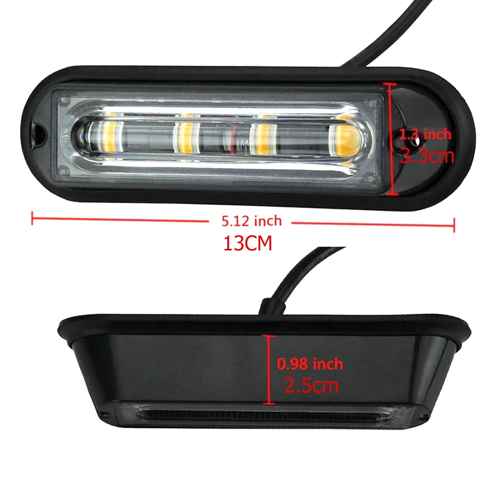 Castaleca Vehicle Flashing Light Car Truck Emergency 4LED Strobe Flash Fog Lamp Grille Marker Traffic Beacon DRL Signal Lights Castaleca Vehicle Flashing Light Car Truck Emergency 4LED Strobe Flash Fog Lamp Grille Marker Traffic Beacon DRL Signal Lights