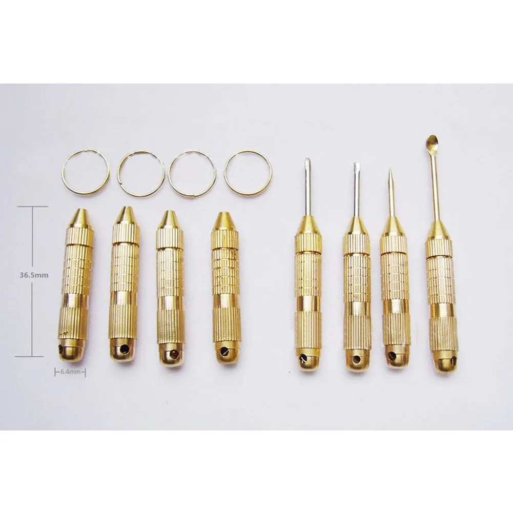 

Portable 4-in-1 multi tool set cross screwdriver toothpick ear pick pin with key chain Multifunction Small Hand Tools