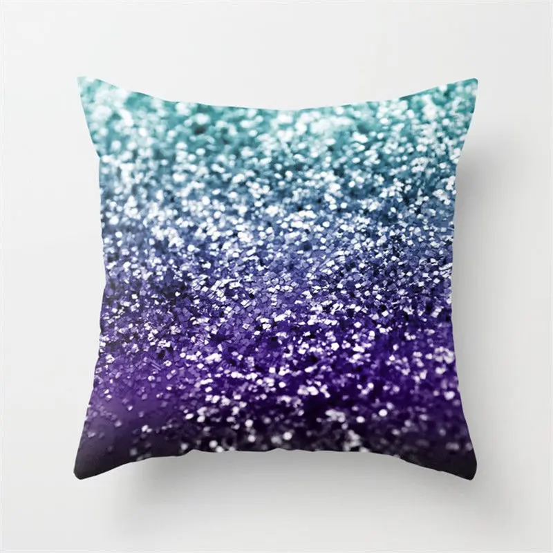 

Gold Shining Printed Cushion Cover New Year Sequins Throw Pillow Case Multicolor Sofa Waist Car Cushion Cover Home Decor 45x45CM