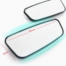 2pcs Car Mirror 360 Degree Wide Angle Convex Blind Spot Mirror Parking Auto Motorcycle Rear View Adjustable Mirror Accessories