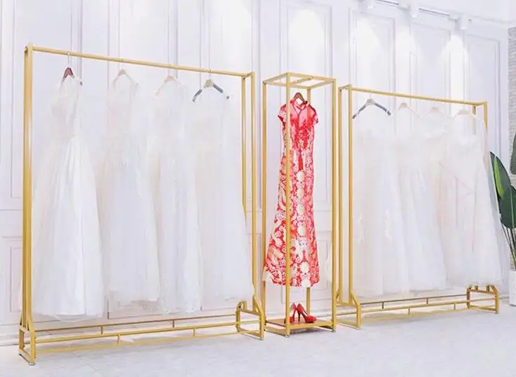 Wedding rack high-end display rack floor clothing store hangers studio dedicated qipao dress racks iron .