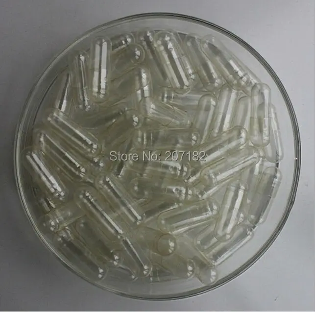 

(10000pcs/pack) Size 4 gelatin Clear Color Empty Gelatin Capsules 4# Transparent Empty Capsule---Top and Bottom Joined