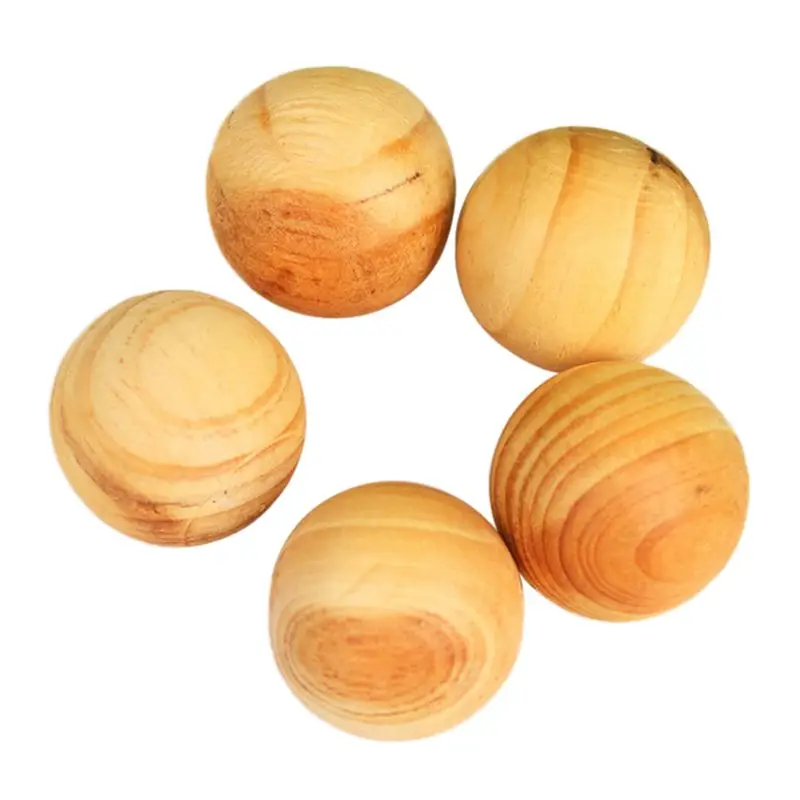 

5x Camphor Wood Ball Smell Cedar Drawer Insect Repellent Mothball Essential Oil