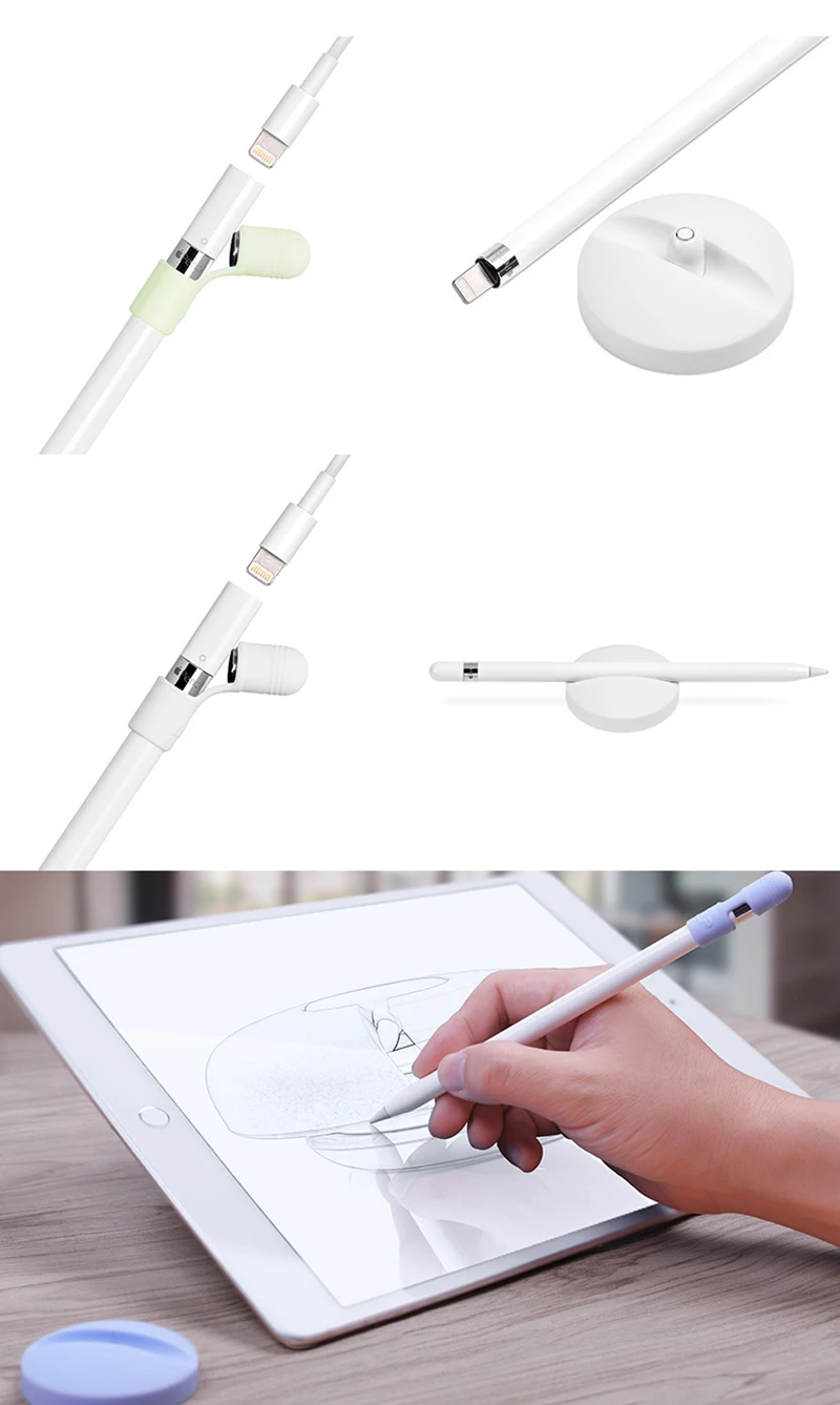 Reilim для Apple Pencil аксессуары мягкий силиконовый чехол анти-потерянный защитный держатель для iPad Pro Pencil Touch Pen tip cap Holder