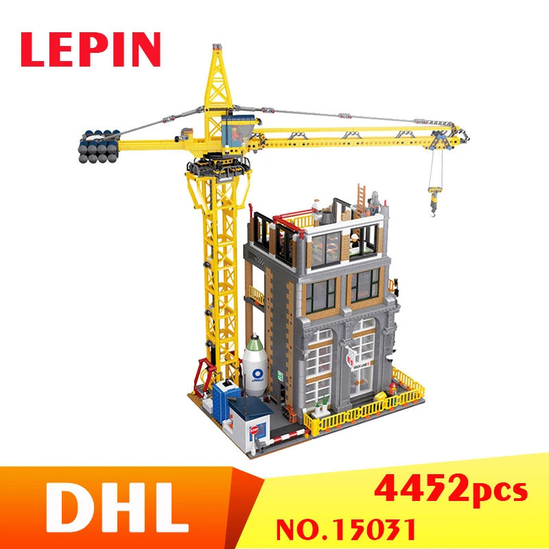 

Lepin 15031 Legoing Creators 4452 Pcs Series The Crane Construction Building Block Model Toys For Children Compatible Legoings