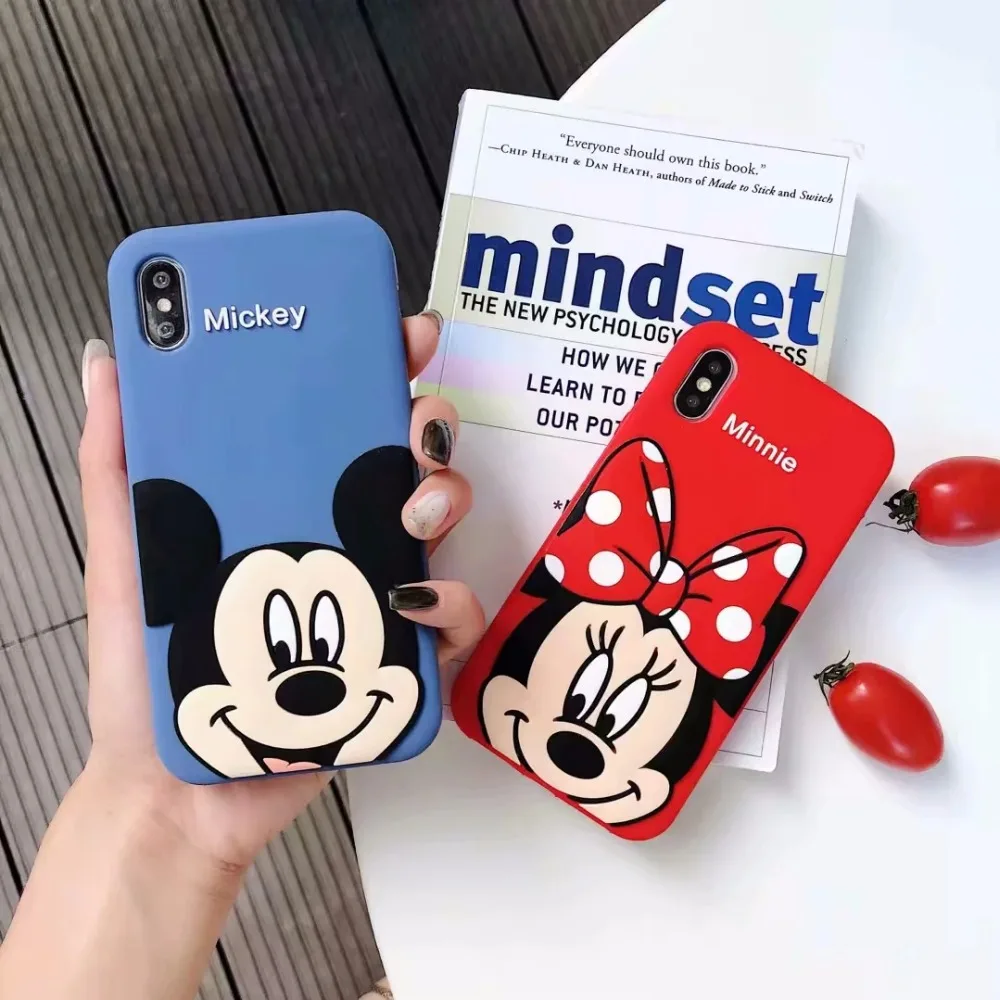 

3D Cartoon Cute Mickey Minnie Mouse Soft Silicone Back Cover For iPhone 5 5s SE 5C 6 6s X XR Xs Max 7 8 Plus Phone Case Fundas