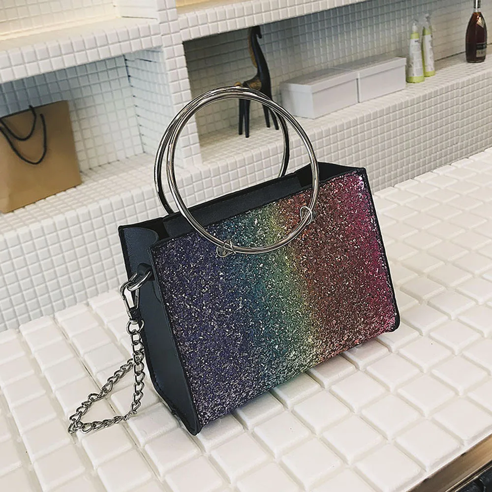 

Evening Bags For Women 2019 Messger Bags Business Polyester Bling Sequins Crossbody Shoulder Bag Mini Handbag