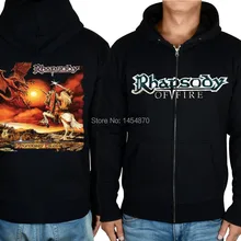 4 вида стилей на молнии пуловер Live Рапсодия огня хлопок рок черный Толстовки куртка панк Хардрок флис спортивный костюм