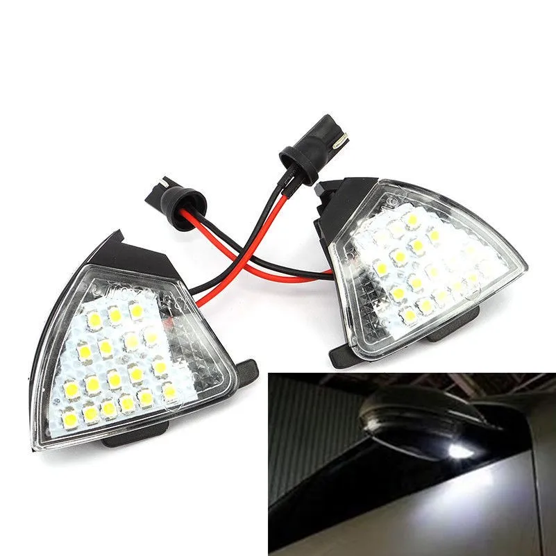 2xError Free Version LED Side font b Mirror b font Puddle Light For Vw EOS 2006