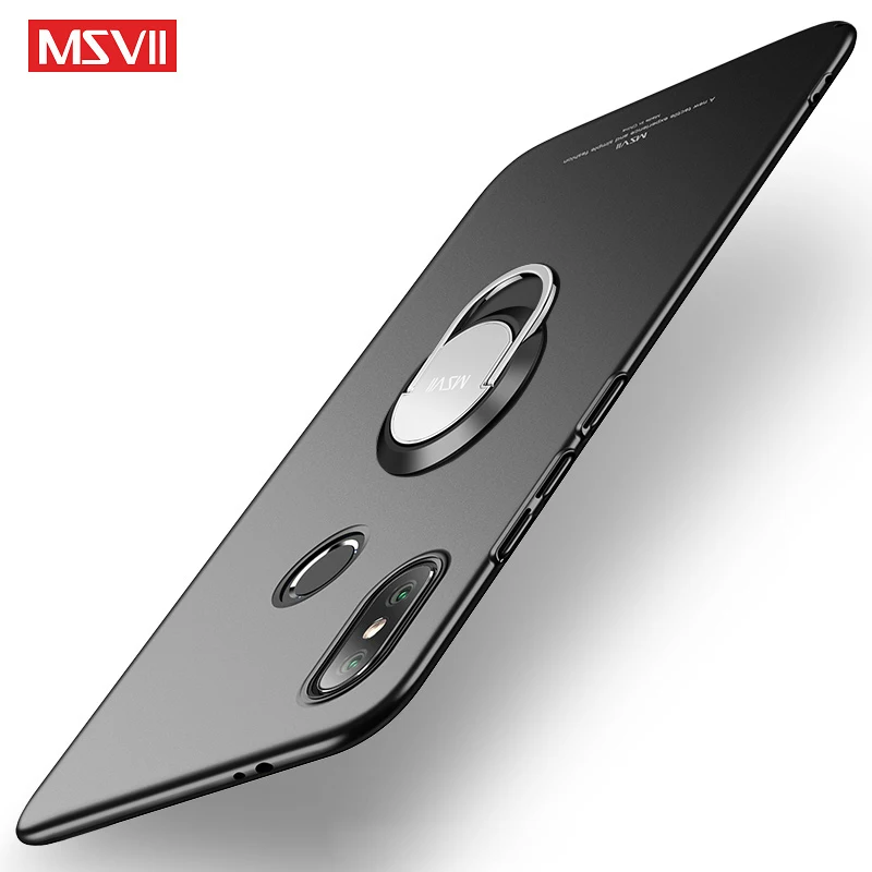 Xiaomi Mi A2 Lite Case Cover Ring Magnetic Metal Car Holder Slim Hard PC Back For Redmi6 Pro Msvii Phone Coque |