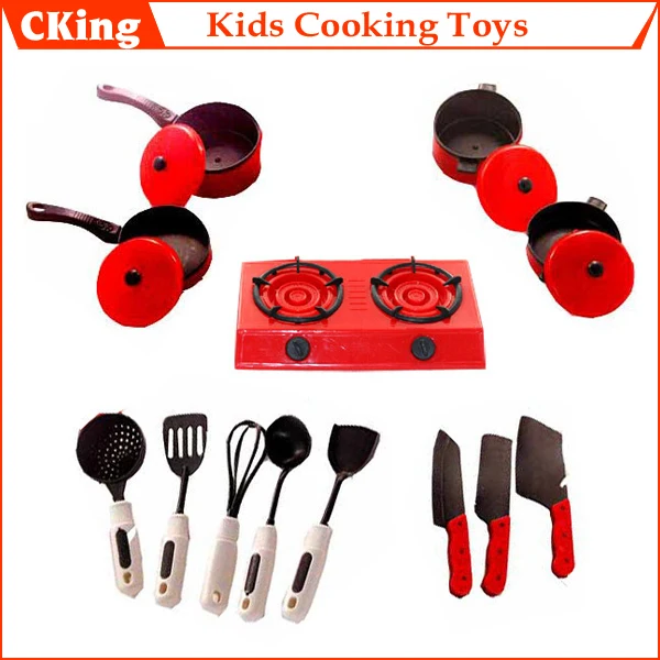 13PCS Set Kids Children Role Play Cooking Kitchen Utensil Cooker Playset Toysin Kitchen Toys
