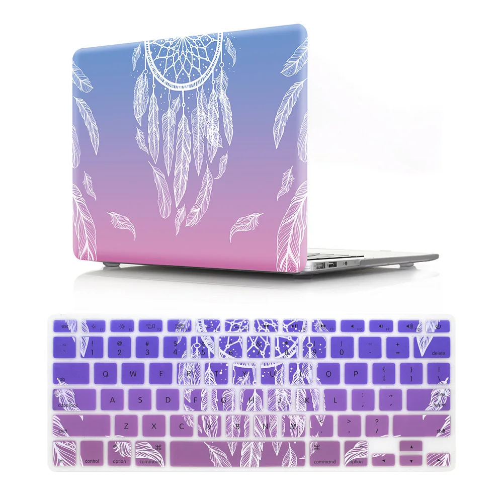 С крышкой клавиатуры ПВХ Жесткий Чехол для замены защитный чехол Macbook Air Pro Retina 11 12