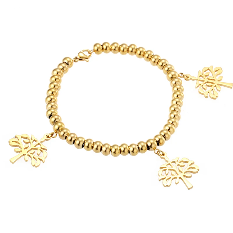 Heyrock Золотой Браслеты Древо желания Pattern Нержавеющая сталь Для женщин и металла