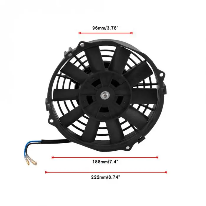 Автомобильный Электрический вентилятор для охлаждения радиатора Универсальный 7-ми дюймовый высокое Мощность термо сумка холодильник NR