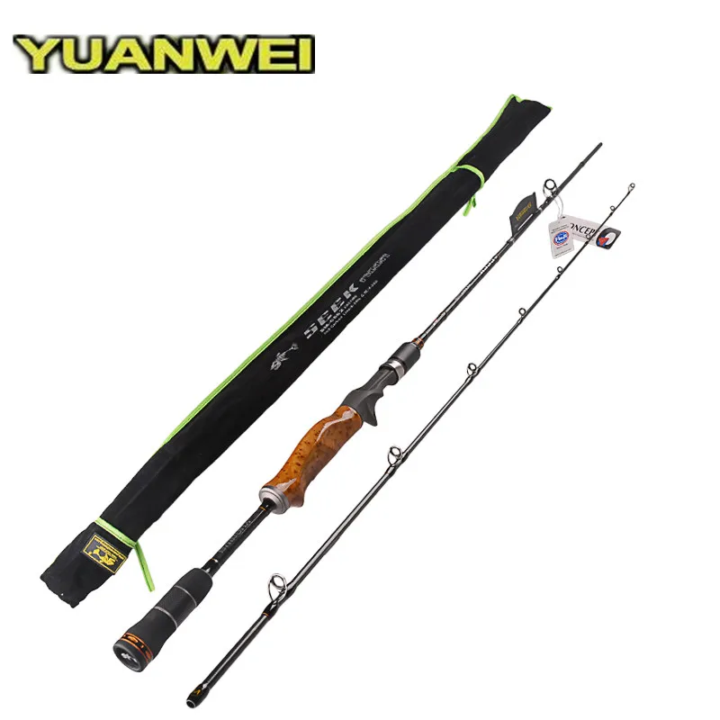 YUANWEI 2Sec 1.98m/2.1m/2.4m IM8 Carbon Casting Fishing Rod Lure Wood Root Handle Pesca Cane Pole Tackle | Спорт и развлечения