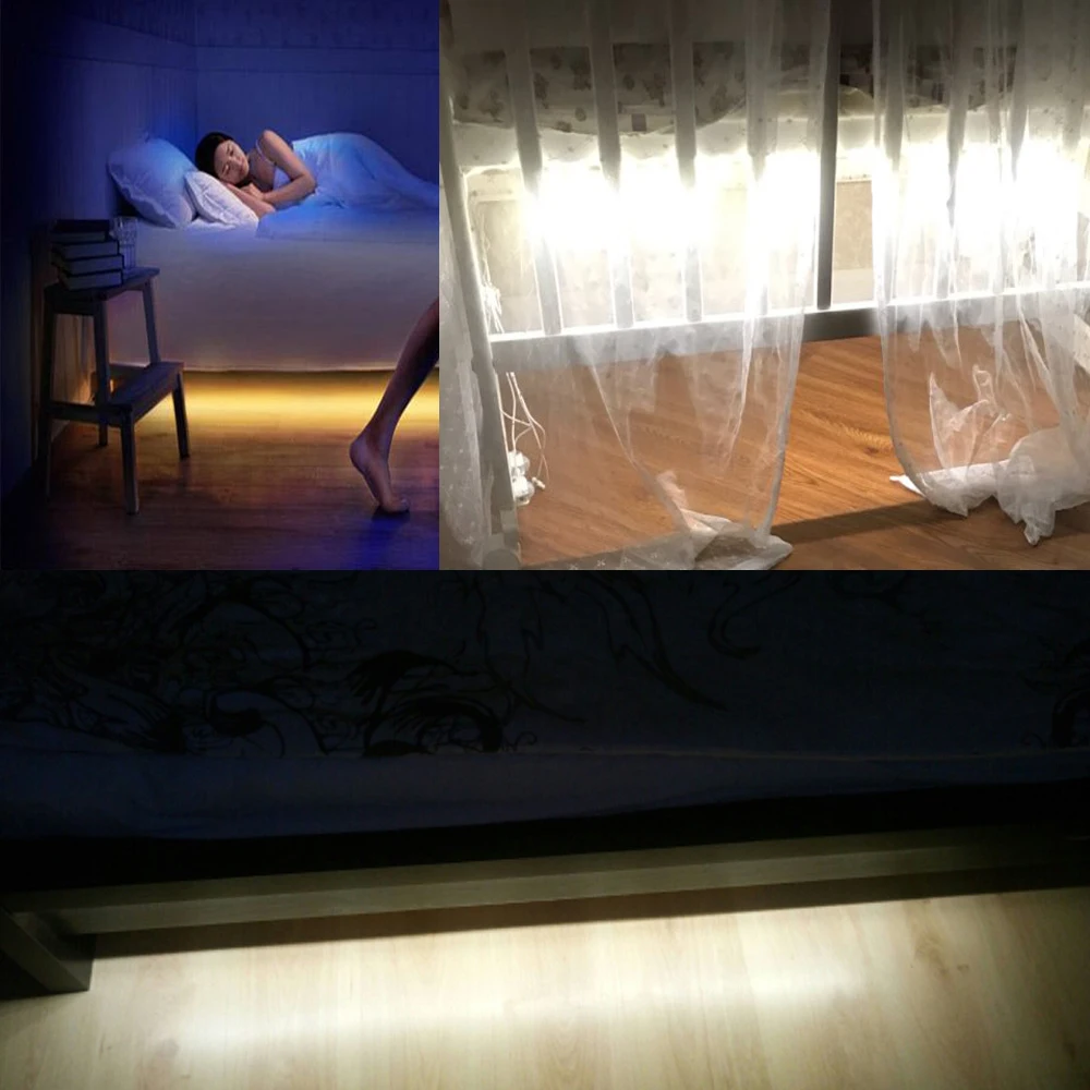 impermeável, luz noturna inteligente, branco quente, único, duplo kit lâmpada cama, novo