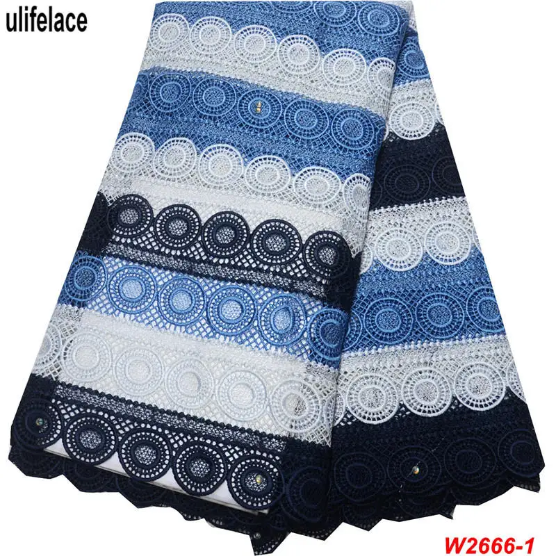 

African lace fabric 2018 high quality lace Wedding dress Hottest Design Circle Water soluble Guipure Lace fabrics W2-666