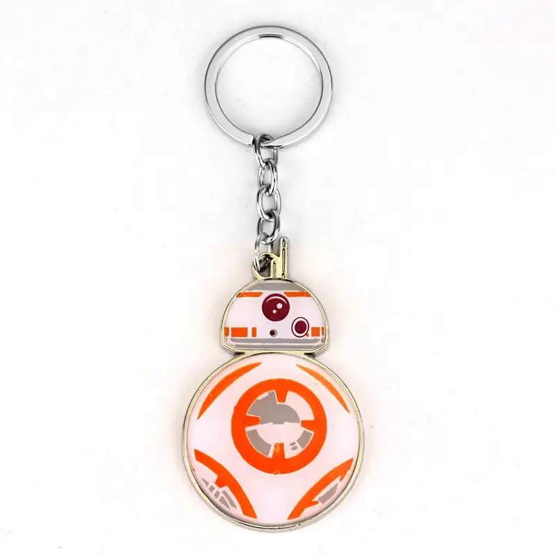 

Star wars  BB-8 Droid keychain 2016 New BB8 Zinc Alloy action figure key pendant cufflinks metal key ring figura