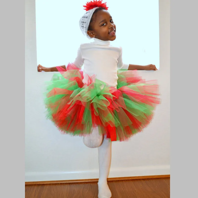 

Handmade Newest Fluffy Christmas Tulle Children Kids Girls Tutu Skirt Cute Princess Dance Birthday Party Baby Tutus Ballet Skirt