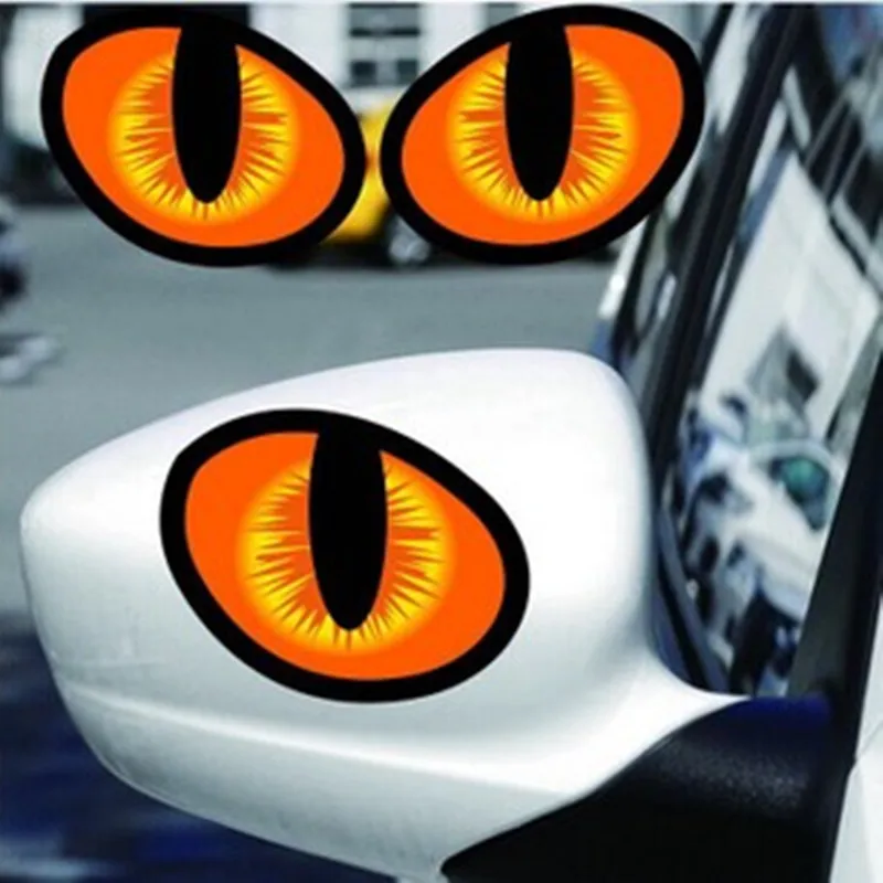 

Motocycle Cat Eyes mini 3D Car Sticker Personalized Rearview Mirror Sticker For All Cars stickers on cars