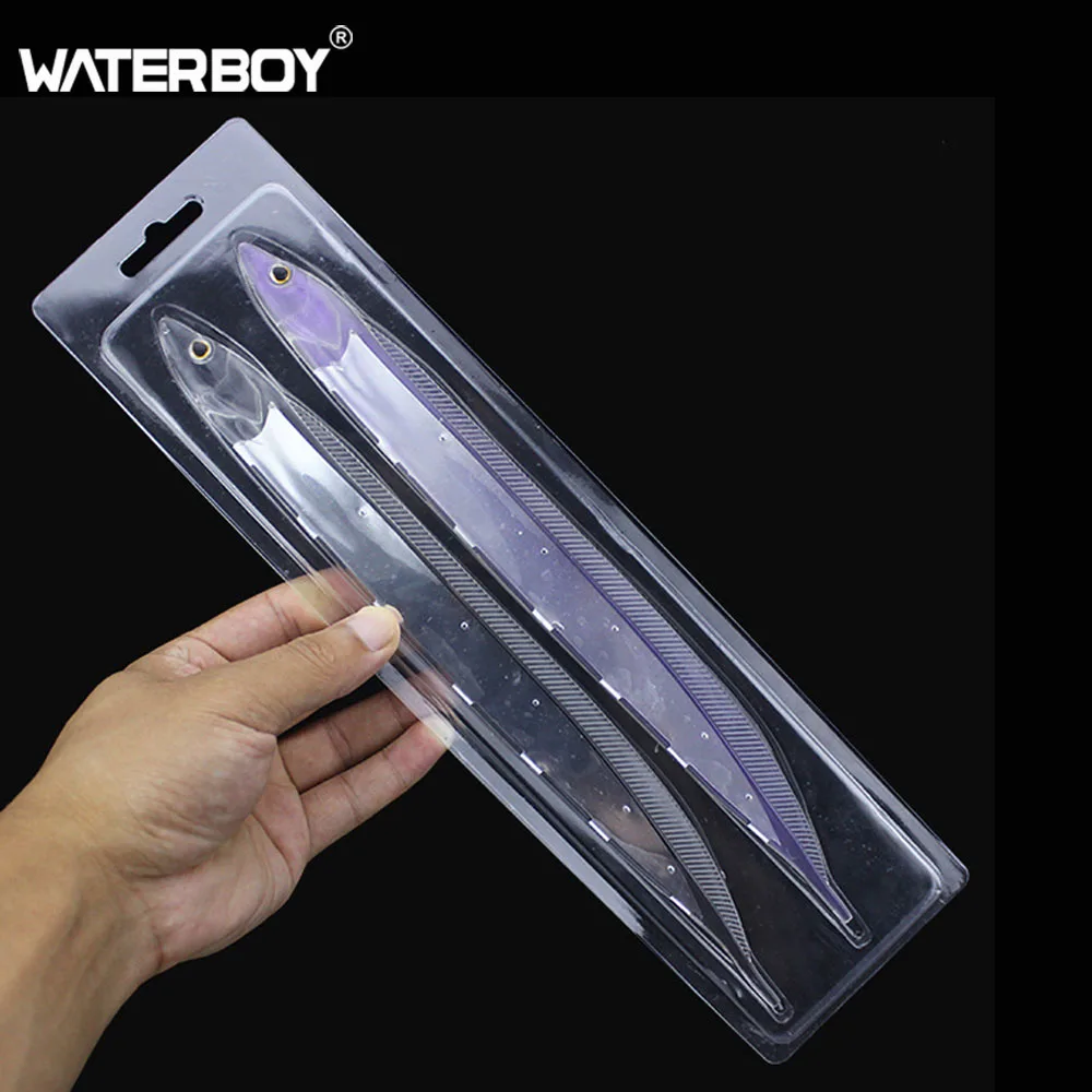 

2pcs/sets 15cm Swordfish Soft Lure Saury Reflector Ribbonfish Transparent Fish Knifefish Leucorrhe Slender Shad Fishing Bait