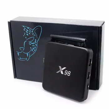 

High quality 2GB/16GB X98 Smart Android TV Box Amlogic S905X Quad Core 4K Mini PC WiFi H.265 DLNA Miracast HD Media Player