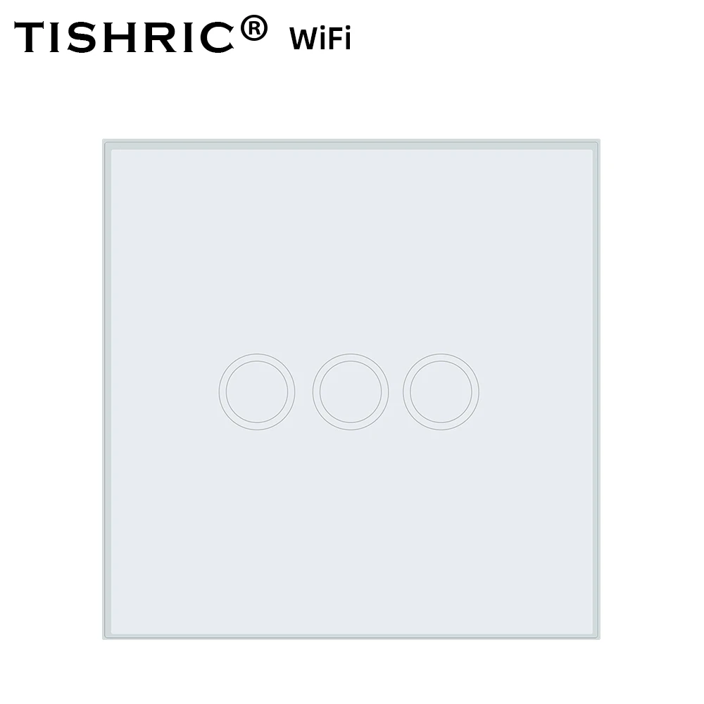 Набор3 TISHRIC 86 1/2/3 Wifi светильник сенсорный настенный выключатель светодиодный Стекло Панель приложение eWelink дистанционного Управление интеллектуальная Автоматизация дома Google Alexa - Комплект: Набор3