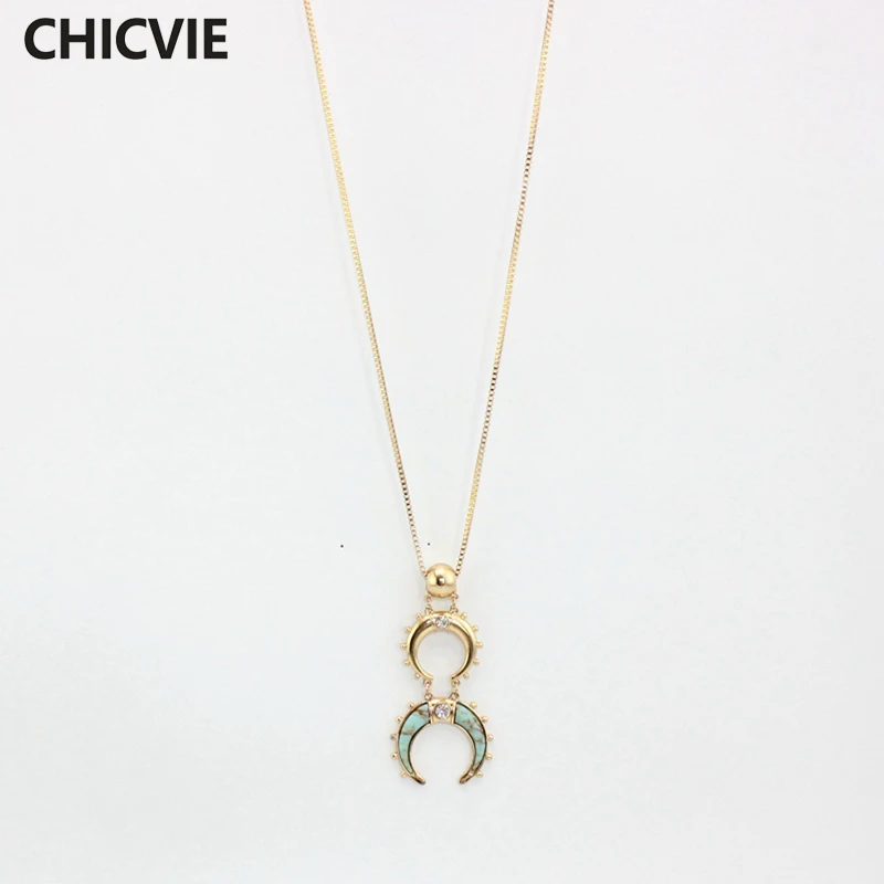 

White Turquoise bead Necklaces & Pendants Gold Chain Statement Necklace Wholesale Friendship Jewelry for Women SNE160141