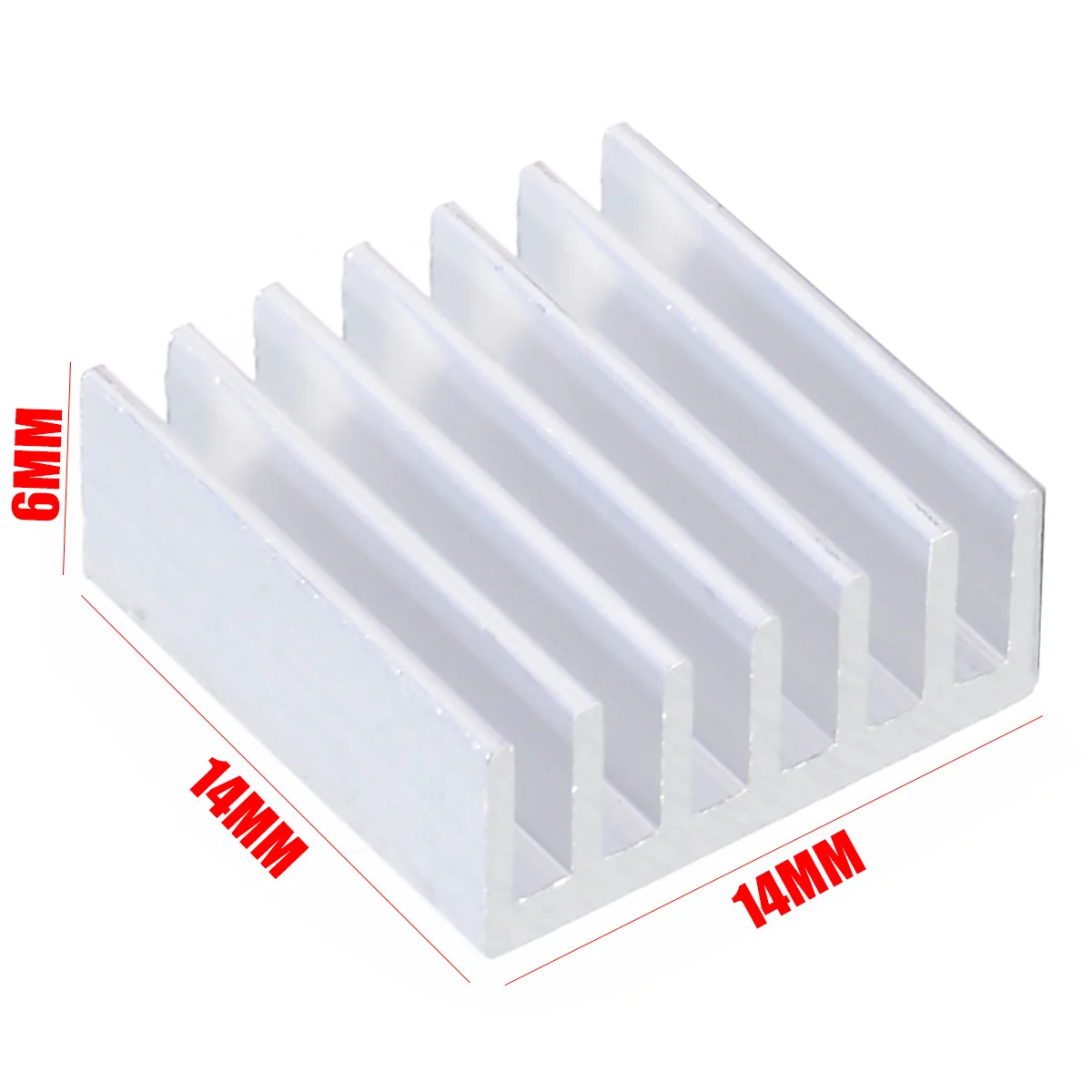 12pcs/set Aluminum Heat Sink IC Heatsink Cooling Fin for CPU LED Power Active Component 14x14x6mm