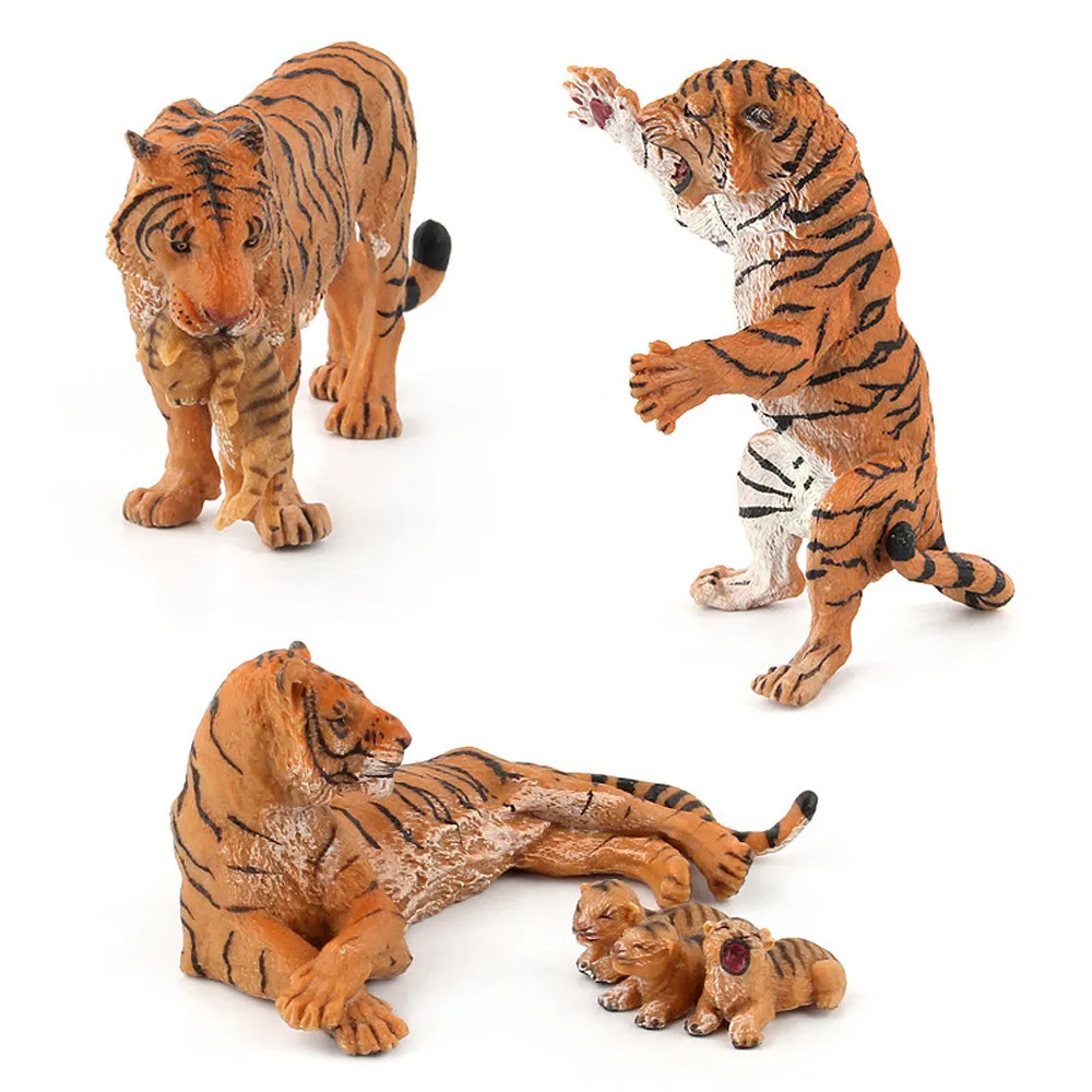 

High Quality Tiger Animal Model Toy Figurine Model Ornament Toys funny Kids Toy Gift 6.3
