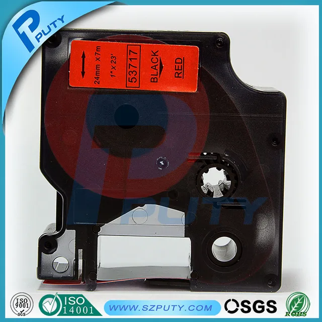 Special Price 10 packs 24mm Black on Red 53717 compatible label tapes for dymo label printers Special Price 10 packs 24mm Black on Red 53717 compatible label tapes for dymo label printers