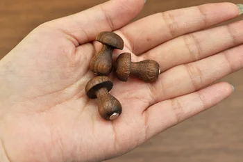 

10pcs/lot Mini Original Wooden Refrigerator Magnets Droplets Mushroom Shape Magnetic Stickers Home Decoration Wood Craft MM 003