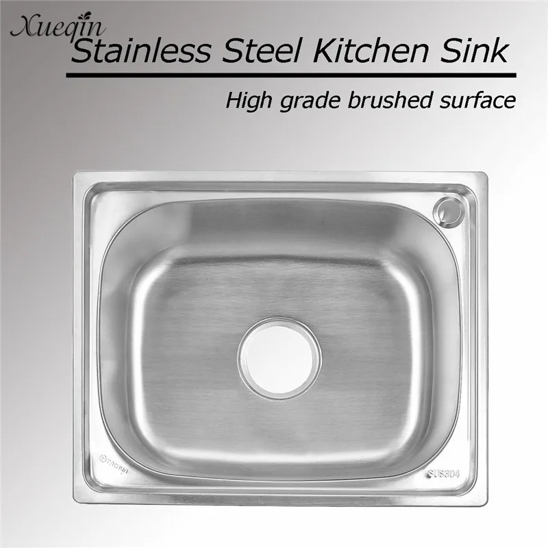 

Xueqin 500x400x200mm 304 Stainless Steel Ktichen Sink Laundry Topmount Undermount Single Bowl