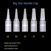 200 шт игла для татуировки бровей колпачки для перманентного макияжа пластиковые татуировки Советы совпадают для 1R/3R/5R/5F/7F иглы