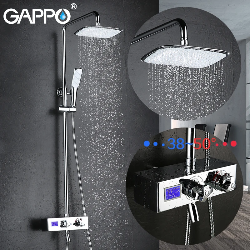

GAPPO bathtub faucet waterfall mixer faucet bathtub shower mixer taps deck mounted thermostatic faucets water bathroom taps