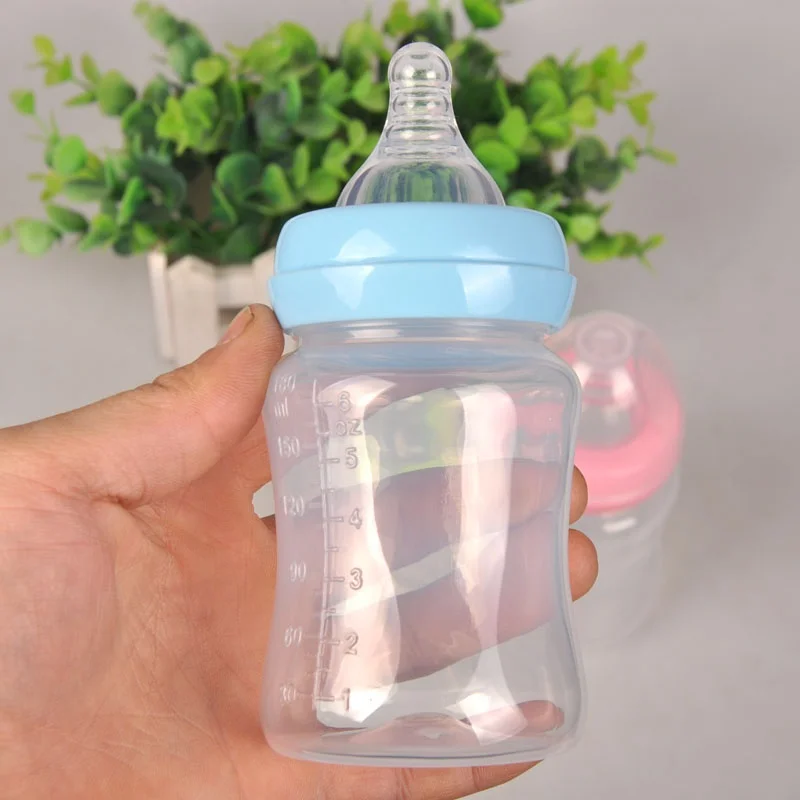 180ml Silicone bébé infantile biberon mamelon bouteilles nouveau-né jus/eau enfants biberon allaitement alimentation
