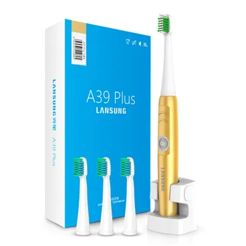 

LANSUNG A39PLUS Electric Toothbrush Rechargeable Ultrasonic Automatic 220V 4 Spare Brush Heads Wireless ToothBrush For Adult Kid