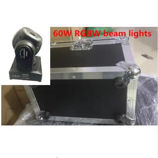2 шт. 60 Вт + flightcase LED Spot Moving Head Light/USA Luminums mini led beam RGBW 4в1 DJ Light|Эффект освещения сцены| |