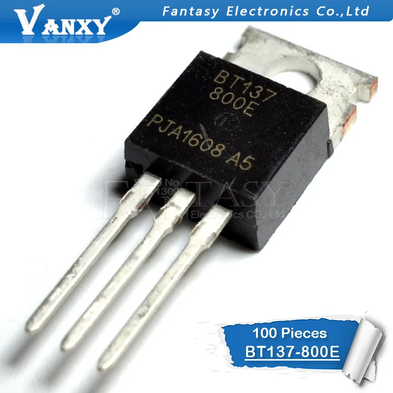 100pcs BT137 800E TO220 BT137 800 TO 220 BT138 Triacs sensitive gate ...