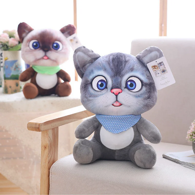 22 см милые мягкие 3D симуляционные игрушки для кошек двойные сиденья дивана