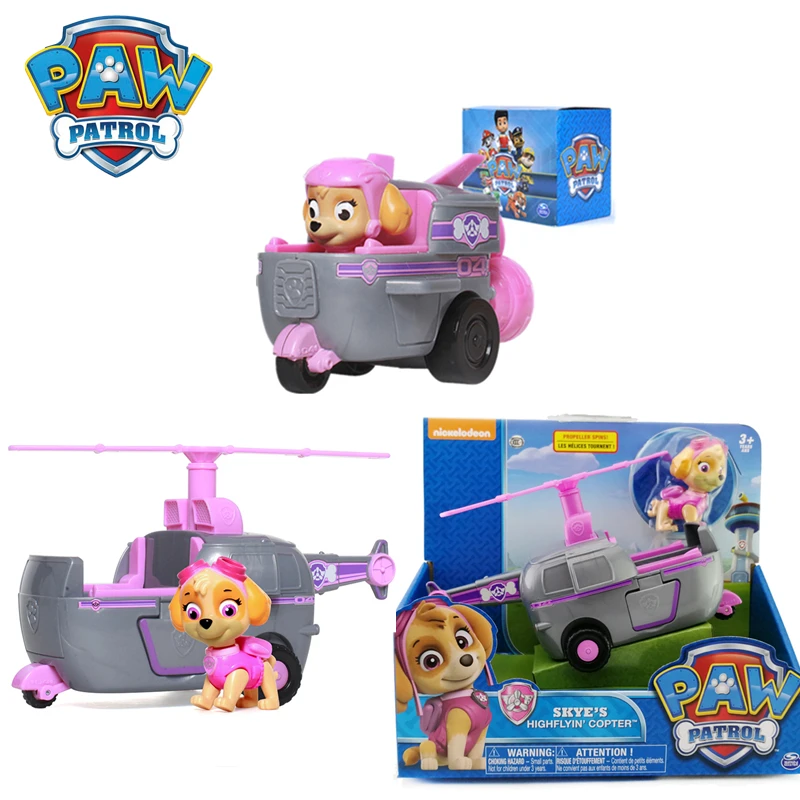 

Paw Patrol Skey Patrol Cars Genuine Patrulla Canina PVC Doll Action Figure Model Toy Child Birthday Gift Boys
