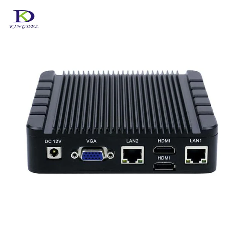 

Quad Core Industrial Mini PC Fanless PC Intel Celeron J3455 Mini Computer with 2*HDMI 1*VGA 2*COM 2*LAN Win10 8GB RAM 256GB SSD