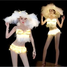 Стразы, кристаллы, перья, крылья, светильник для бюстгальтера, сценический светильник/светодиодный светильник для костюма