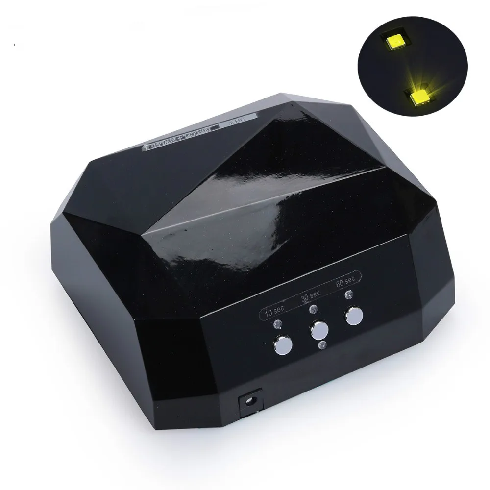 

36W Diamond Shaped LED Gel Lamp For Nails Quick Drying Nail Lampe UV LED Dual Light Source Curing UV Gel Nail Polish Dryer