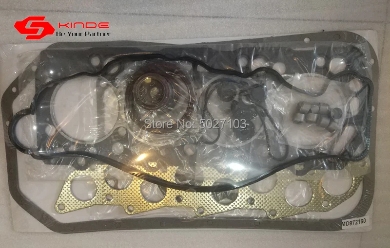 

Susirick 4D56T D4BH D4BA 4D56 Engine Full Gasket Set kit MD972160 for Hyundai h100 H1 For MITSUBISHI PAJERO MONTERO L300/200