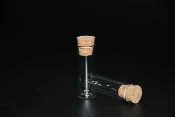 

200pcs/lot13*40mm 2.5ml Clear Glass Bottles Corks Cover Test Tube Jars Bottles for Sand Liquid Glycyrrhiza Food Grade Safety Jar