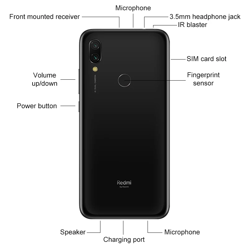 Глобальная версия Xiaomi Redmi 7 3 Гб 64 мобильный телефон Snapdragon 632 Octa Core 4000 мАч AI Face Unlock 6 26