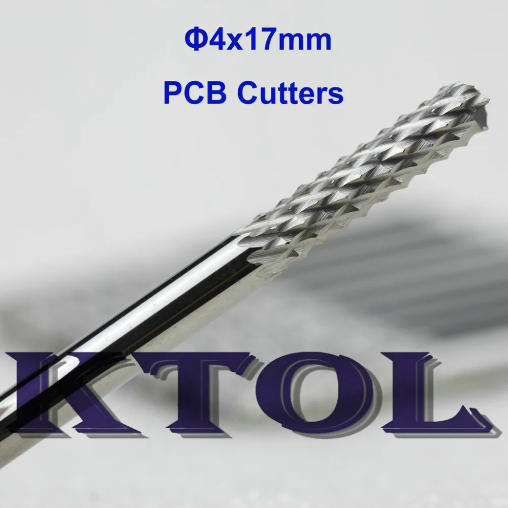 4x17mm Corn Milling Cutter PCB Router Bit Woodworking Tool, CNC PCB Milling Bits on Super