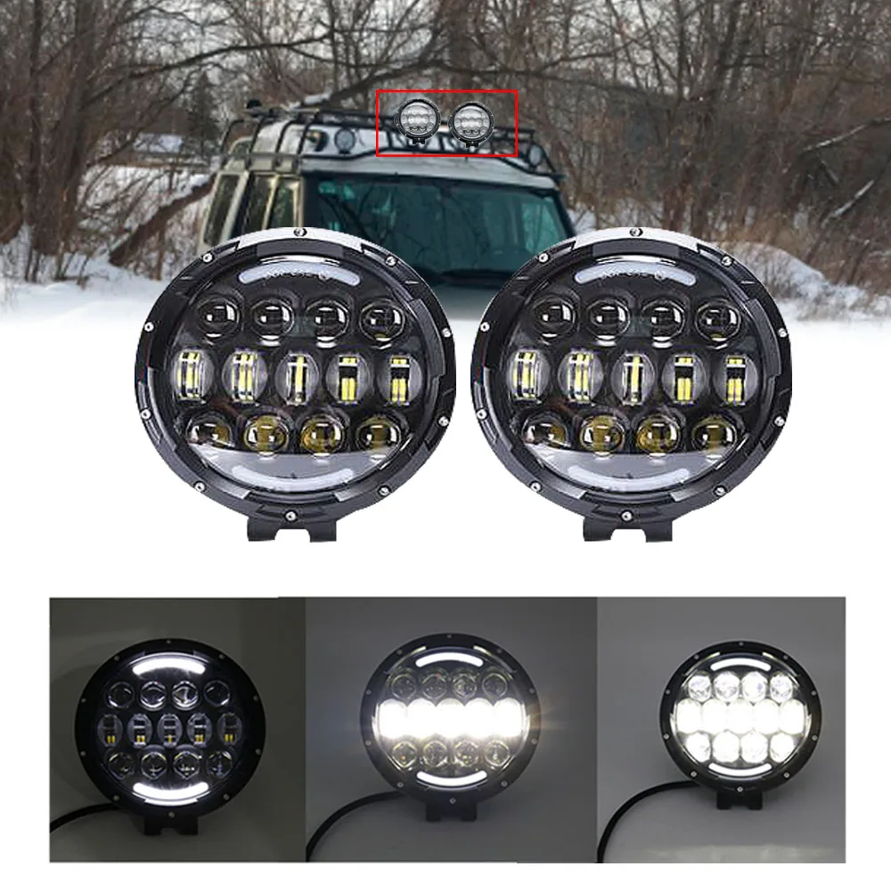 

7inch 6500K 105w Waterproof Round LED High/Low beam DRL Work Light For jeep 4x4 Offroad SUV Car Boat Tractor Driving Fog Lamp