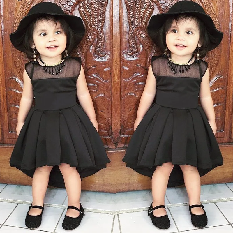 

2019 Summer Children Girls Sleeveless High Low Irregular Princess Party Kids Tutu Dress vestidos